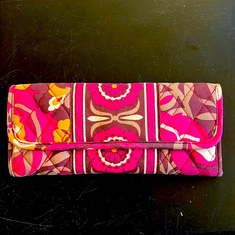Floral Pink and Brown Women's Clutch Vera Bradley